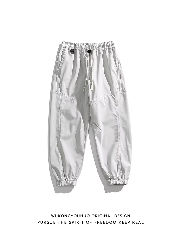 Wukong có sẵn quần jogger cargo nam thời trang retro, chống thấm nước, phong cách đường phố, dáng rộng, đa năng, quần dài thường ngày.
