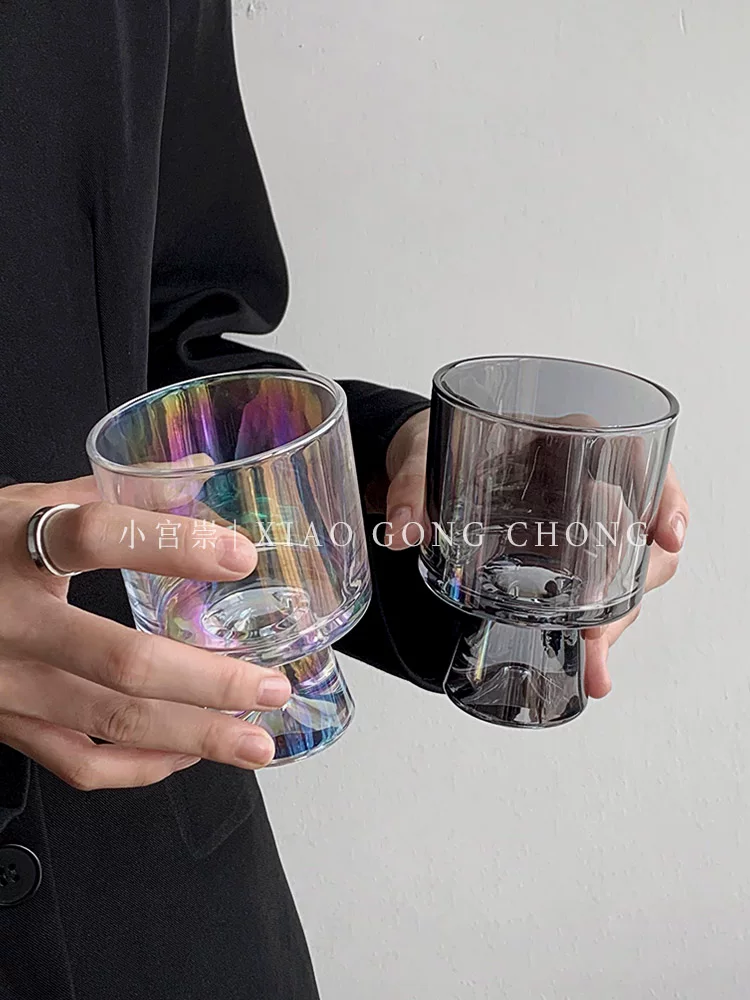 Ly tráng miệng kiểu người nổi tiếng mạng xã hội, ly cà phê, ly nước ép cao kiểu Hàn Quốc, ly nước uống lạnh cao cấp, ly nước ngọt có ga