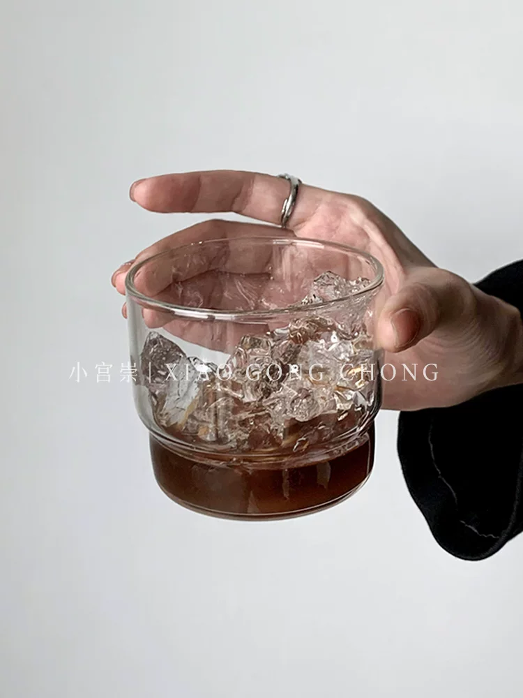 Ly thủy tinh tre borosilicate cao cấp, ly sữa chịu nhiệt phong cách ins, ly cà phê latte Americano, ly tráng miệng, ly nước.
