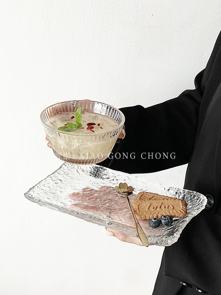 Bộ bát tráng miệng kiểu Ins, bát tổ chim, bát kem, bát ăn nhẹ, đĩa tráng miệng, bộ đồ ăn trà chiều