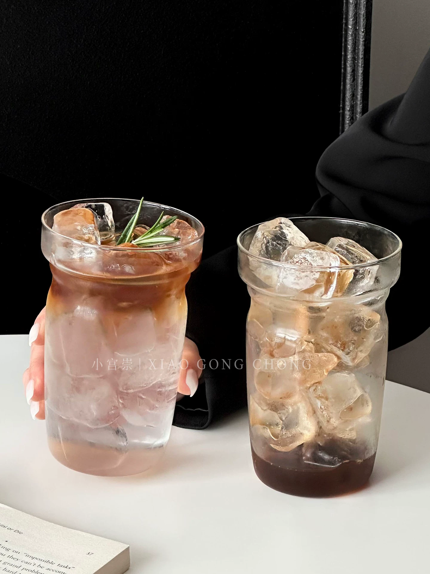 Cốc cà phê latte đá kiểu Mỹ, phong cách ins, chịu nhiệt độ cao, cốc uống nước gia đình, cốc uống nước lạnh, cốc nước trái cây, cốc sữa ăn sáng.