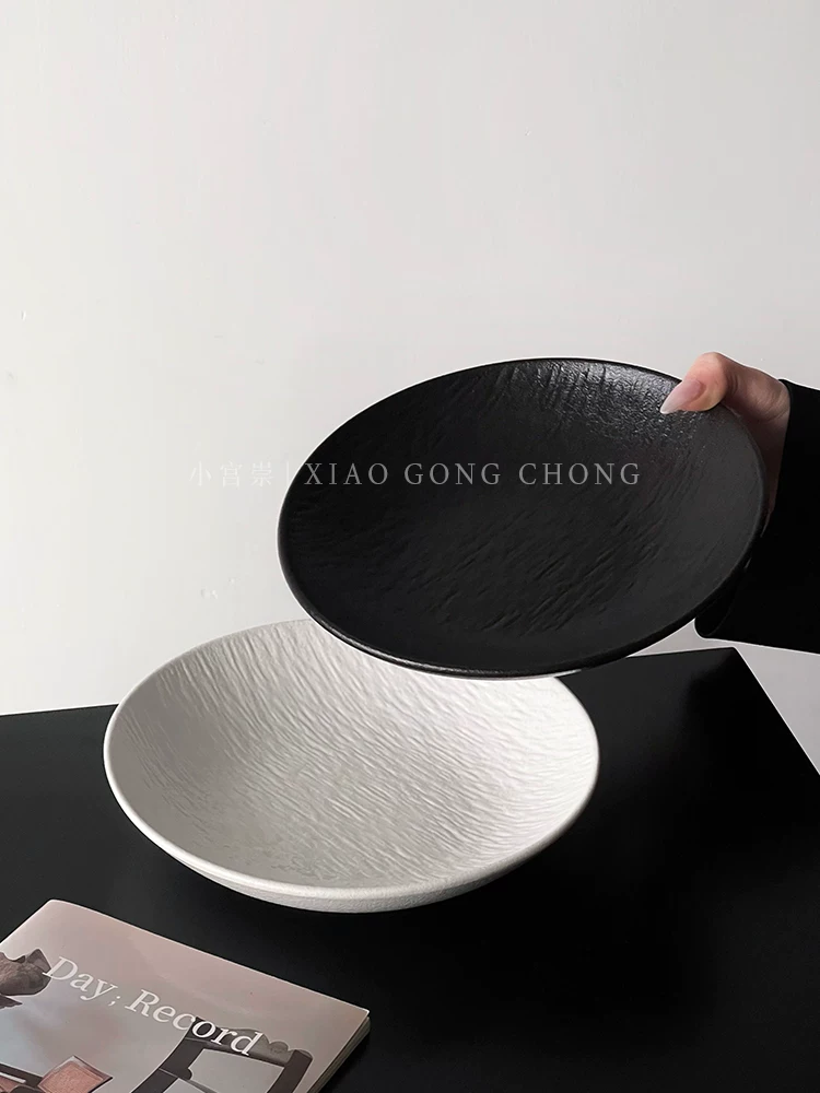 Đĩa sứ sâu lòng họa tiết đá, đĩa cao cấp, đĩa ăn mì gia đình, đĩa ăn món Âu, đĩa súp, đĩa ăn salad, đĩa ăn sáng