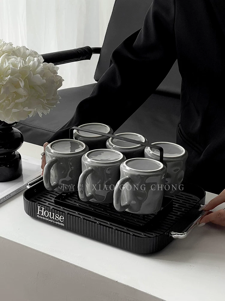 Bộ cốc sứ, cốc uống nước gia dụng cao cấp, thiết kế độc đáo, cốc cà phê ăn sáng văn phòng, cốc trà
