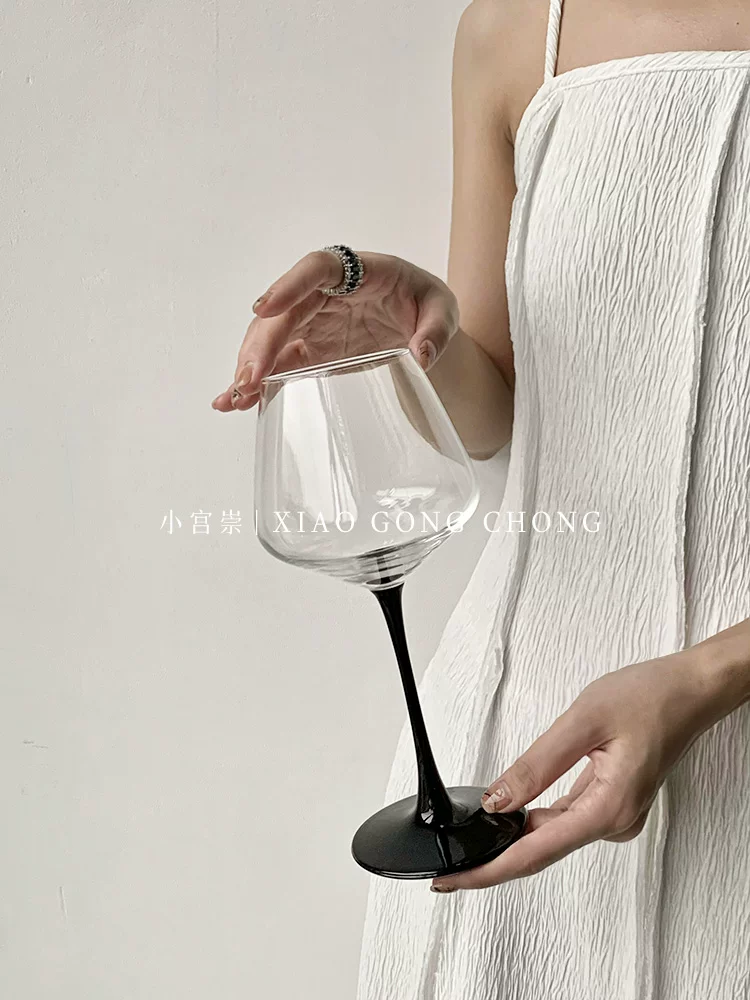 Ly rượu vang màu đỏ tía phong cách châu Âu, ly rượu cổ điển cao cấp, cốc thủy tinh, ly rượu vang, ly rượu sâm banh