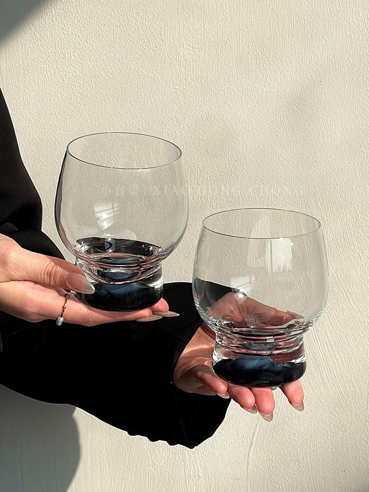 Ly thủy tinh phong cách Nhật Bản, thiết kế độc đáo, hình núi đen, ly cà phê latte, ly nước ép, ly rượu vang, hình núi Phú Sĩ