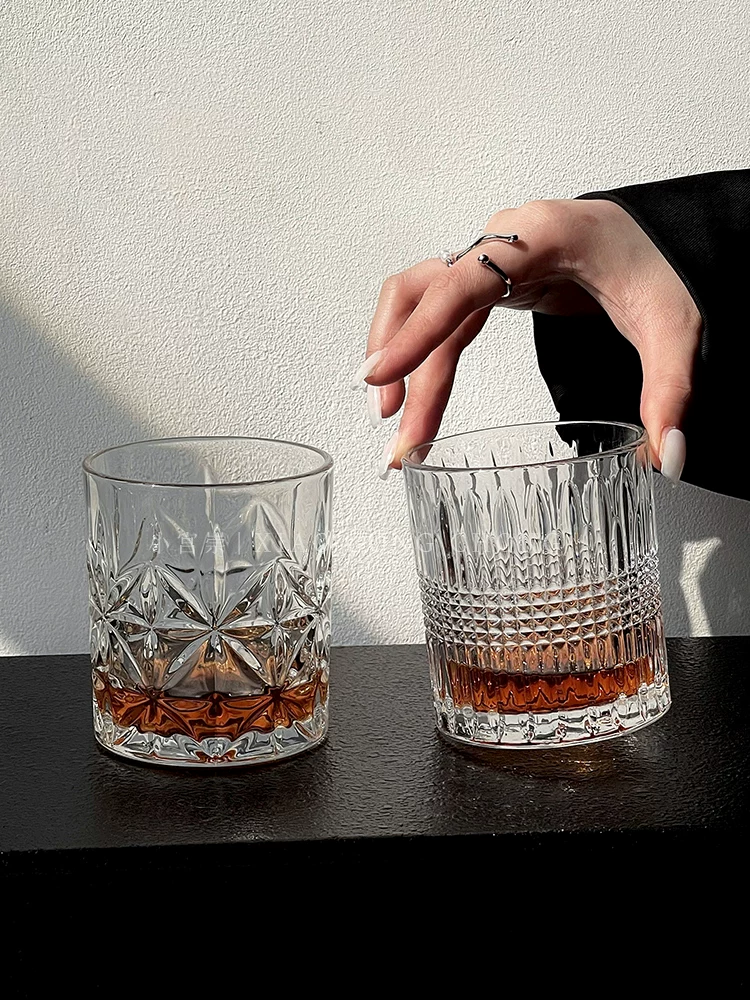 Ly rượu whisky cao cấp, ly rượu pha lê sang trọng nhẹ nhàng, ly bia cao cấp dùng trong gia đình, ly đá viên, ly thủy tinh