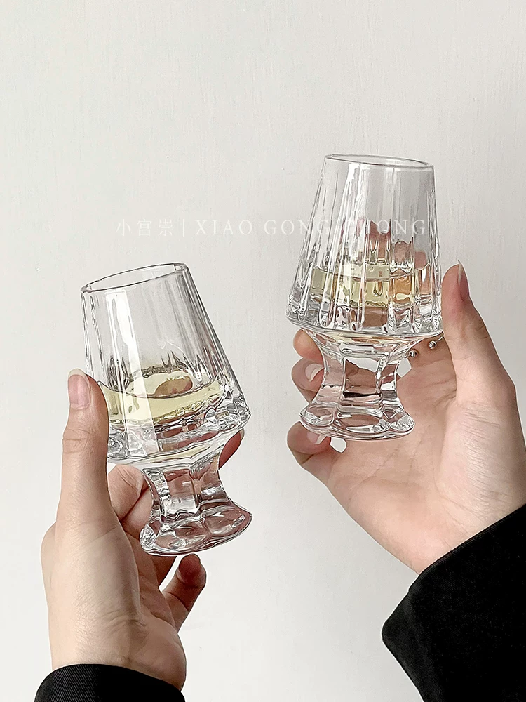 Cốc hương sọc kiểu Pháp cổ điển, ly rượu nhỏ, cốc thủy tinh pha lê sáng tạo, cốc rượu trái cây, ly rượu whisky cao cấp.