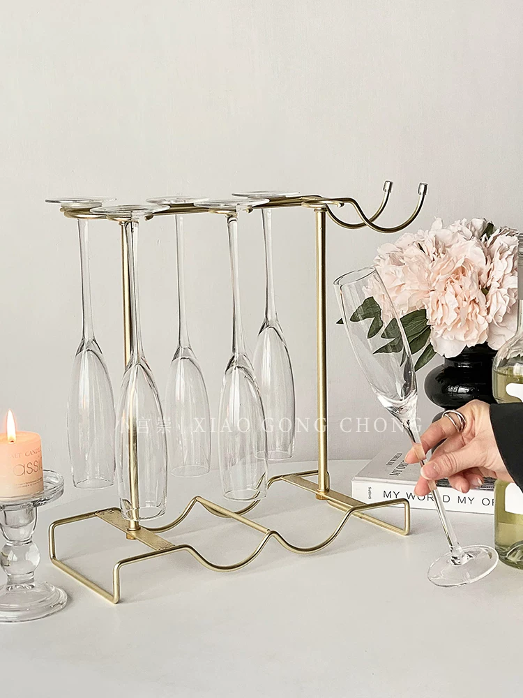 Bộ ly rượu sâm banh, sang trọng nhẹ nhàng, cao cấp, ly rượu vang đỏ đẹp mắt, ly cao, giá để rượu tại nhà, ly rượu vang có nắp đậy ngược