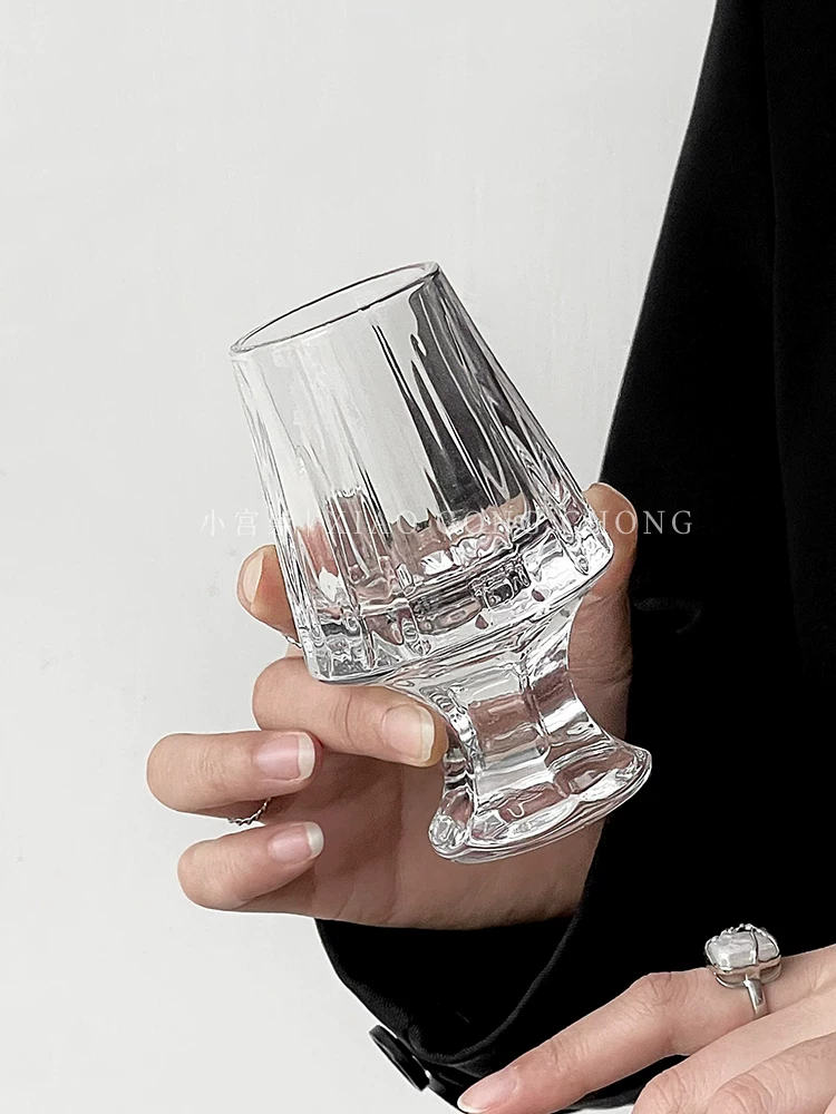 Cốc hương sọc kiểu Pháp cổ điển, ly rượu nhỏ, cốc thủy tinh pha lê sáng tạo, cốc rượu trái cây, ly rượu whisky cao cấp.
