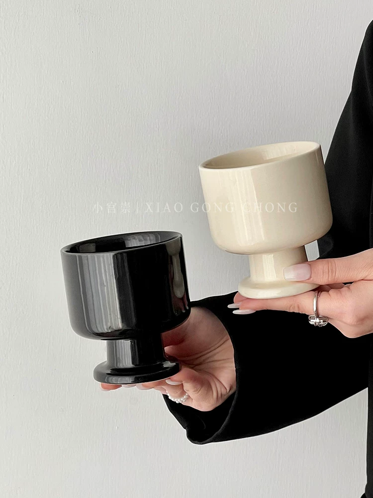 Ly cà phê cổ điển, cốc, cốc gốm, ly cà phê màu trơn, ly nghệ thuật latte cao cấp tinh tế, tách trà