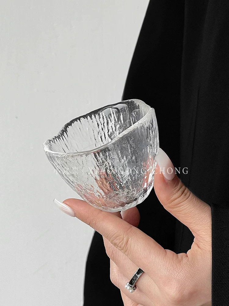 Cốc đựng nước mưa kiểu Nhật, cốc trà phong cách wabi-sabi, cốc chủ nhân, cốc rượu sake, cốc cà phê nguyên chất, cốc thủy tinh, cốc nếm trà kung fu