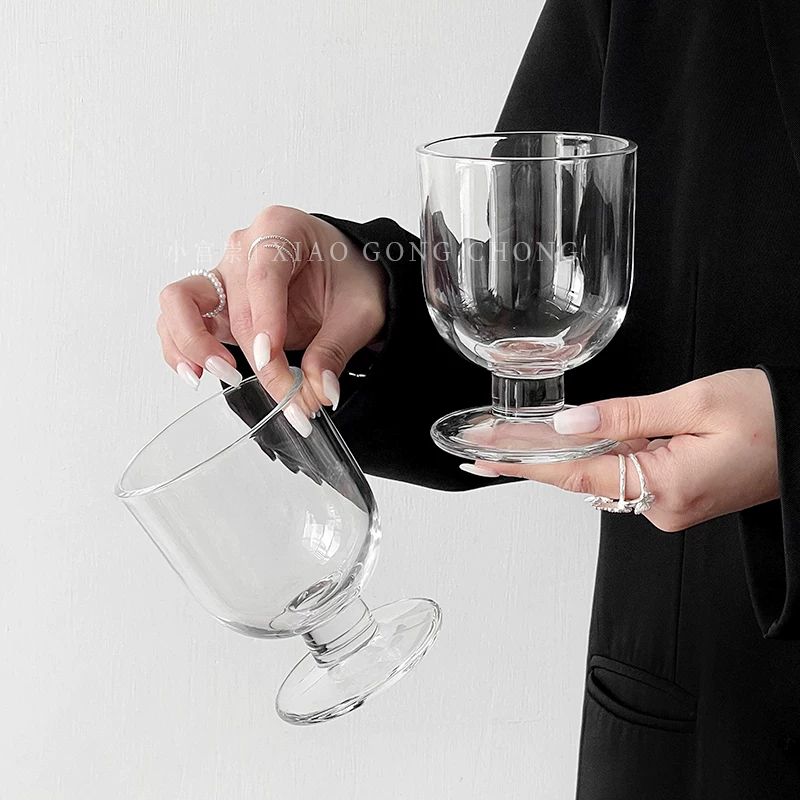 Ly thủy tinh ngắn kiểu Instagram, phong cách cổ điển đơn giản, dùng uống nước lạnh, cocktail, nước ép, cà phê.