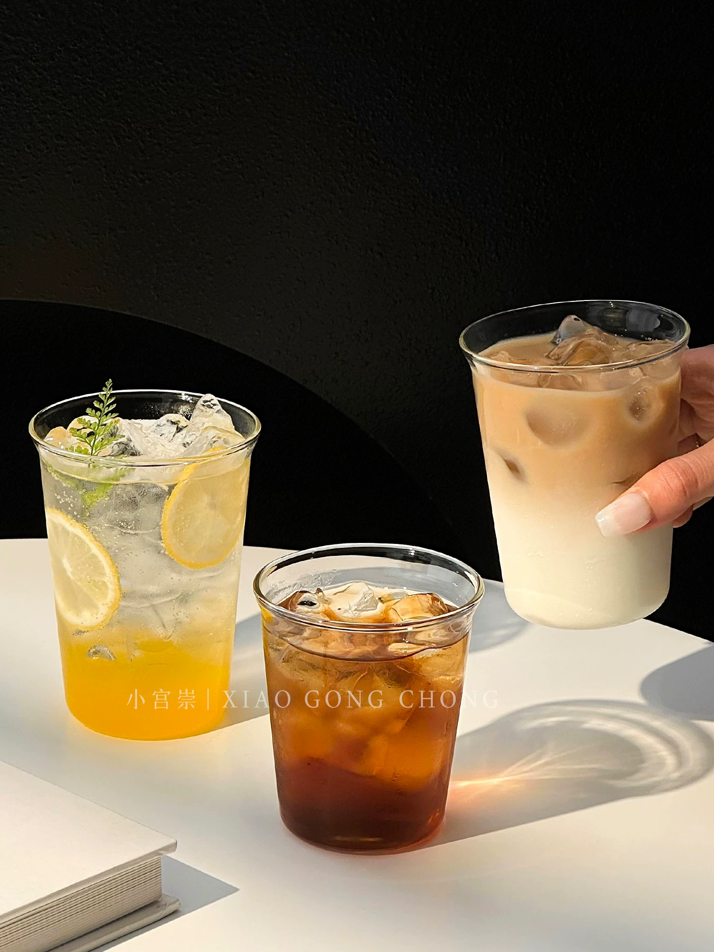 Ly cà phê đá kiểu Mỹ đơn giản phong cách Ins, ly thủy tinh trong suốt, ly trà sữa, ly nước ép, ly sữa, ly cà phê lạnh