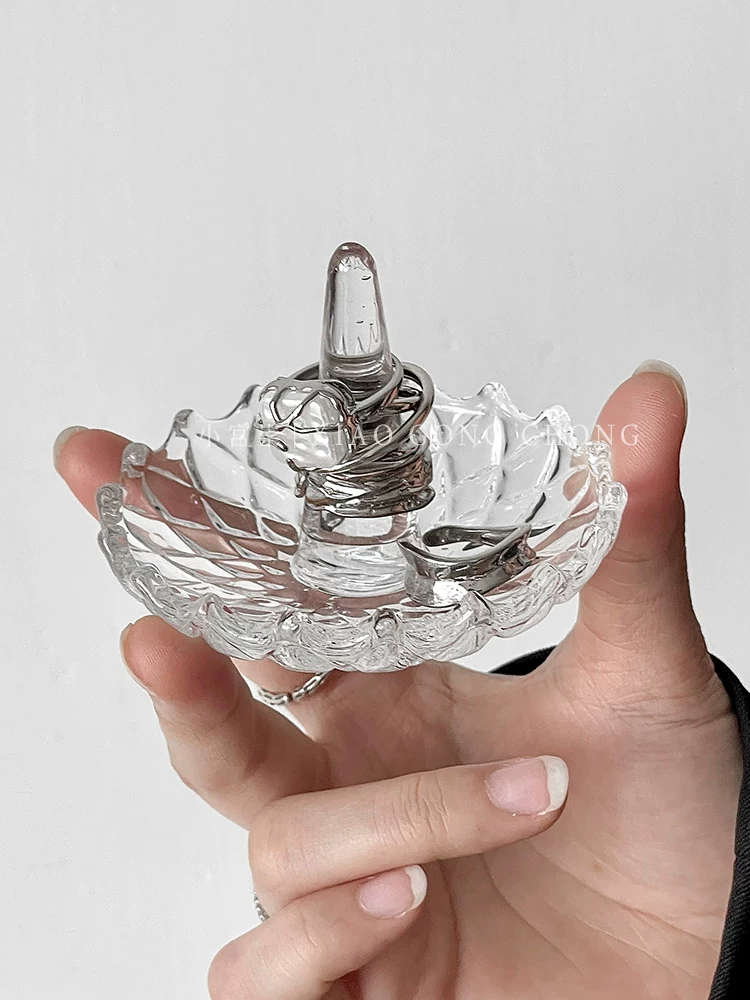 Giá đỡ trưng bày trang sức, đồ trang trí nhỏ, khay đựng vòng cổ, bông tai, đồng hồ, khay đựng trang sức bằng kính, giá đỡ nhẫn, khay đựng hạt cườm