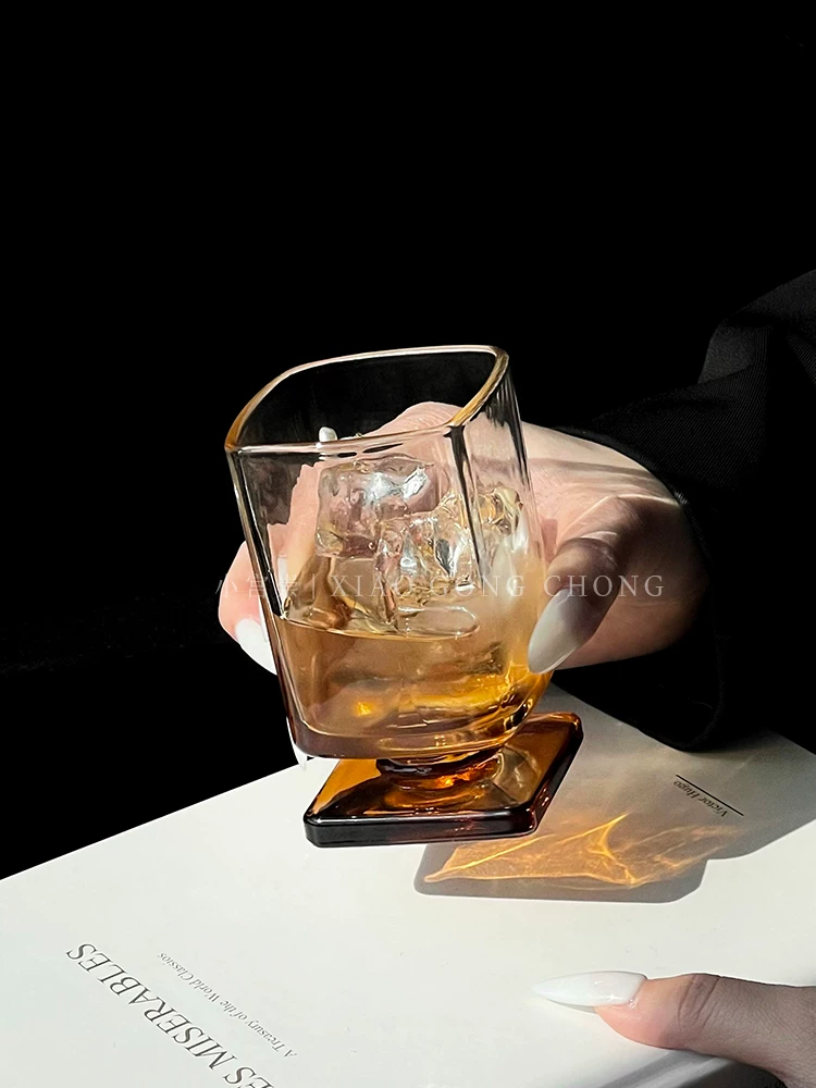 Ly thủy tinh ngắn kiểu Melard thời trung cổ, ly thủy tinh kiểu ins, ly nước ép, ly cà phê đá Americano, ly cocktail.