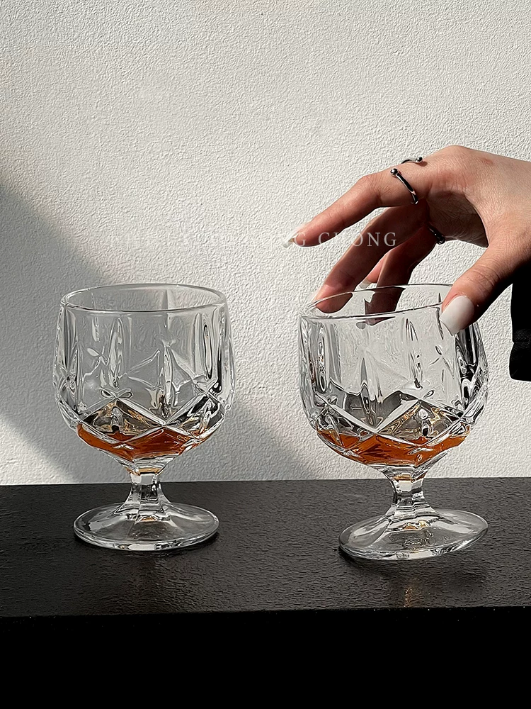 Ly thủy tinh độc đáo lấy cảm hứng từ thiết kế INS, ly rượu whisky cổ điển Pháp, cốc thẩm mỹ cao cấp dành cho nữ, ly uống rượu hơi say sướng.