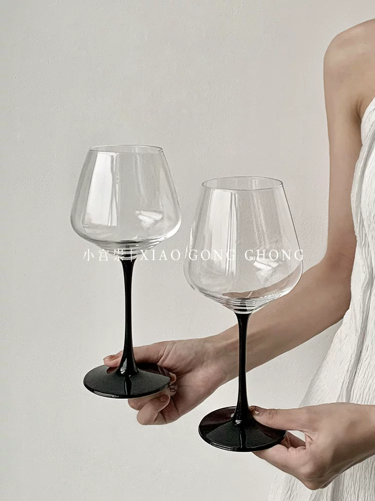 Ly rượu vang màu đỏ tía phong cách châu Âu, ly rượu cổ điển cao cấp, cốc thủy tinh, ly rượu vang, ly rượu sâm banh