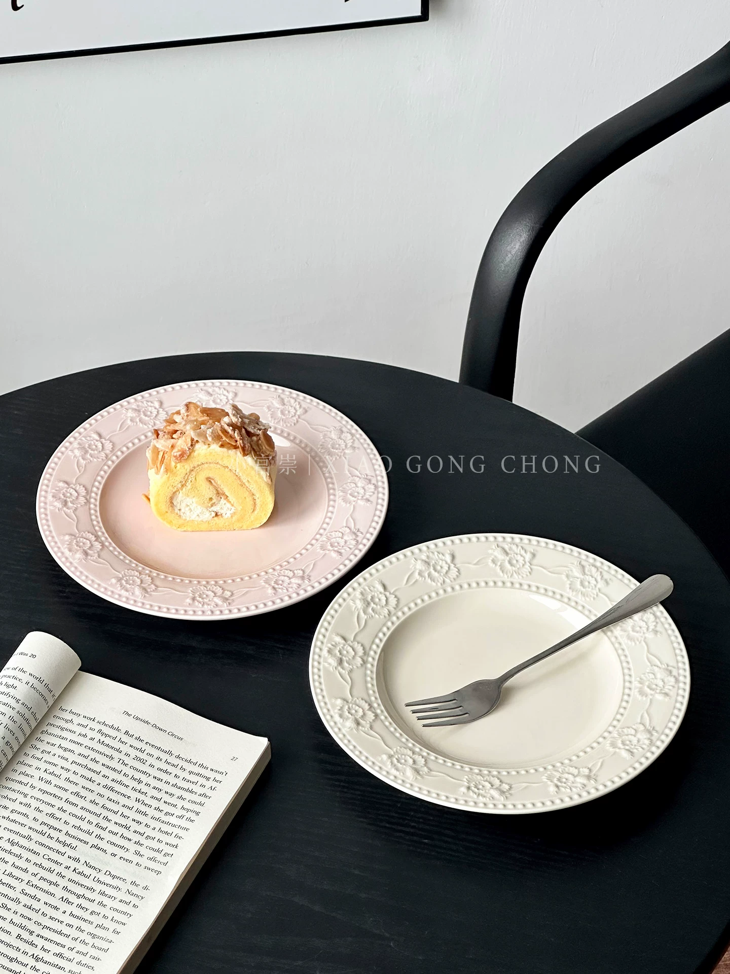 Đĩa tráng miệng kiểu Pháp, đồ dùng bằng gốm sứ cao cấp, đĩa bánh trà chiều tinh tế theo phong cách Instagram, đĩa mì kiểu Tây