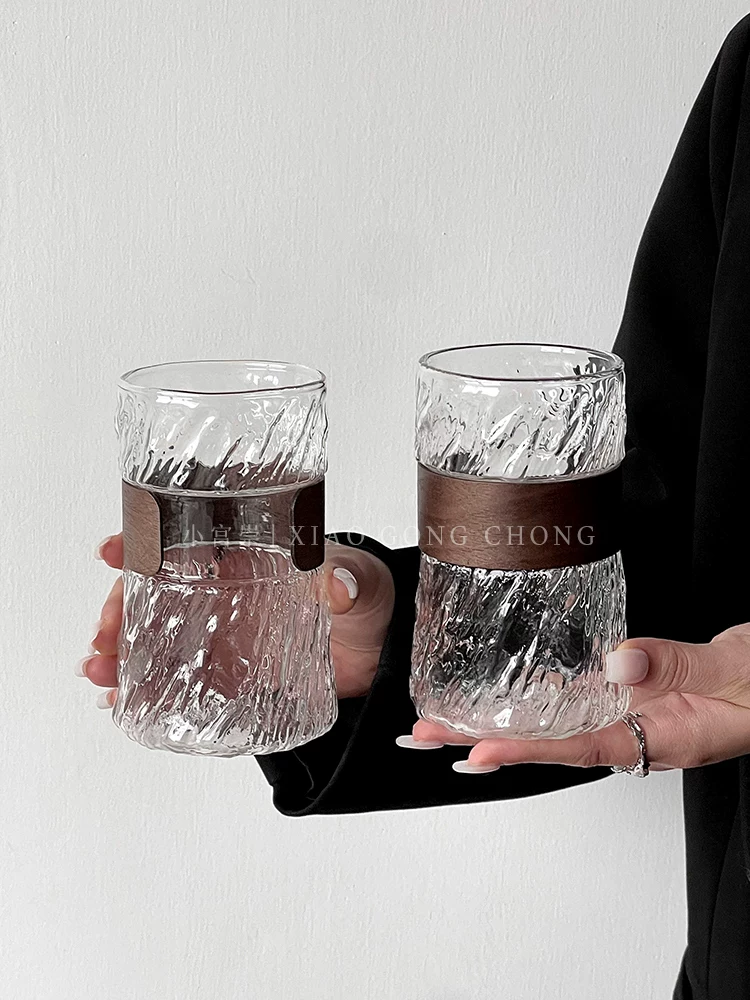 Cốc thủy tinh chịu nhiệt Cyclone, cốc cà phê treo tai, cốc Americano đá latte cổ điển, cốc trà chịu nhiệt chống bỏng cao cấp