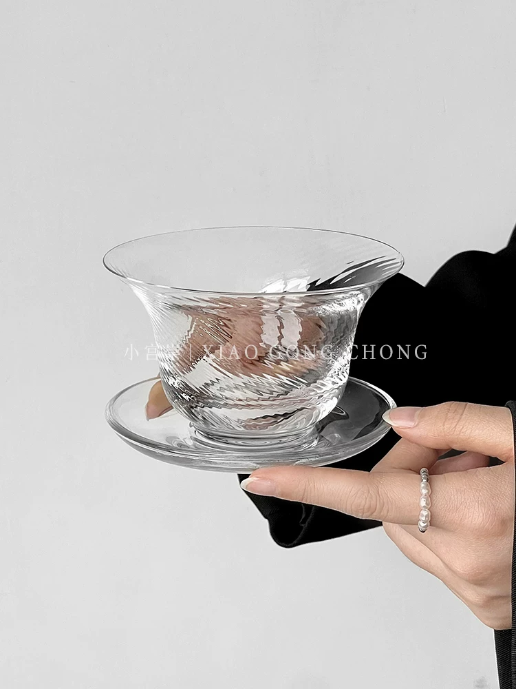 Bộ ly trà Kung Fu phong cách Trung Hoa, ly cocktail kiểu Trung Hoa, tách trà Trung Hoa, ly thủy tinh, tách cà phê cổ điển và đĩa lót, ly khúc côn cầu cổ điển