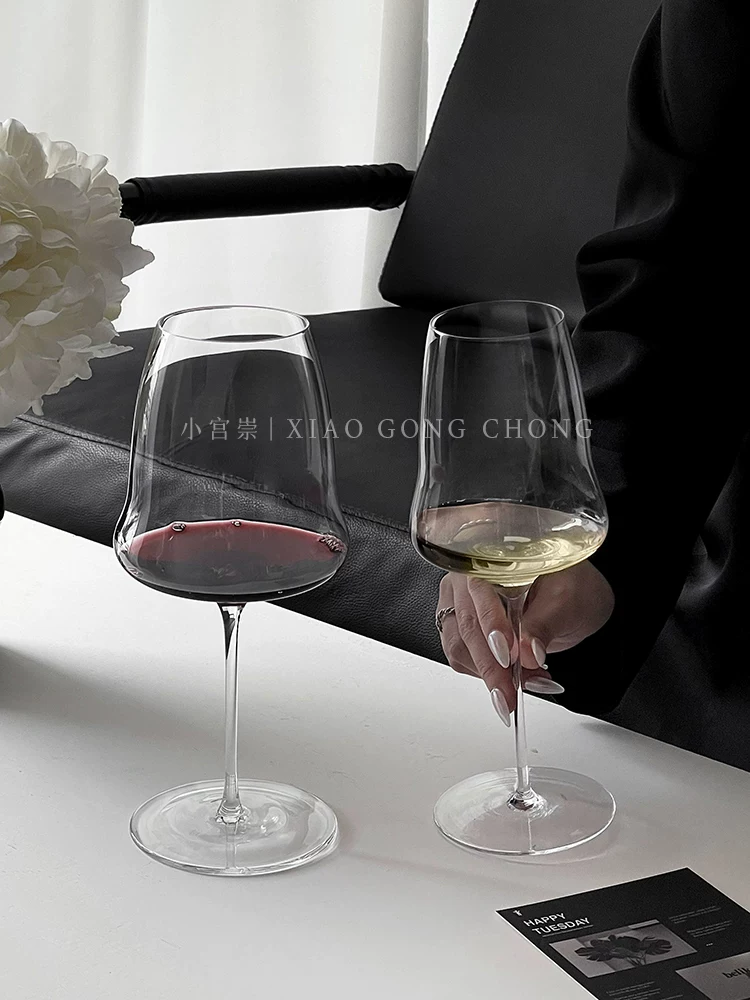 Ly rượu Yunduo, ly pha lê siêu mỏng thủ công hoàn toàn, ly rượu vang đỏ Bordeaux, ly rượu sâm banh cao Burgundy