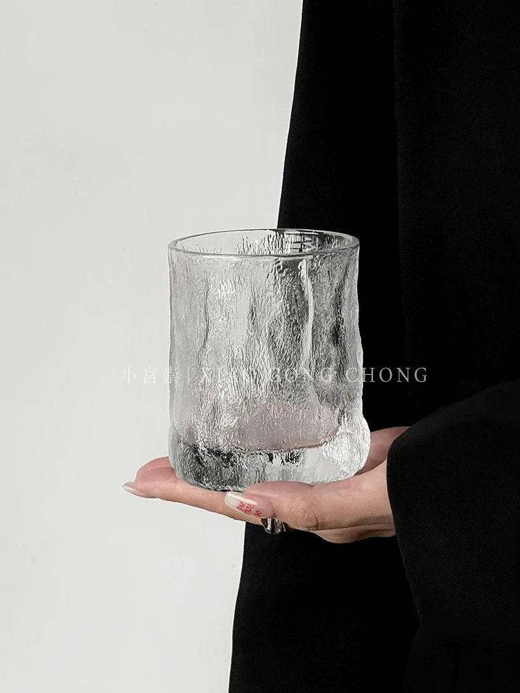 Ly thủy tinh khắc họa tiết sông băng, ly nước ép, ly cà phê, ly nước uống lạnh, ly gia dụng, cốc nước, cốc trà