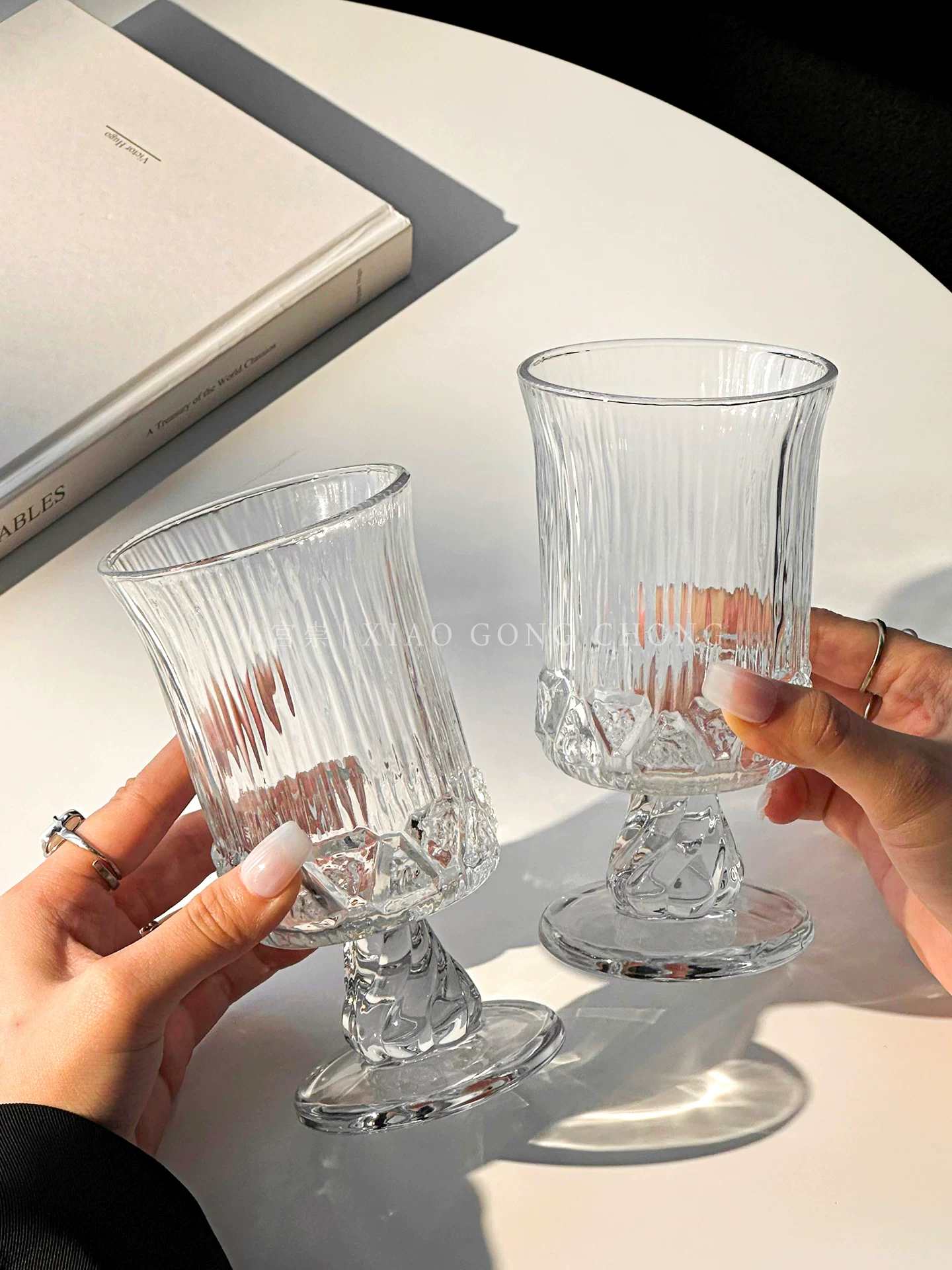 Ly thủy tinh phong cách Bắc Âu, thiết kế độc đáo, ly rượu vang đỏ, ly rượu trái cây, ly rượu whisky, ly nước ép