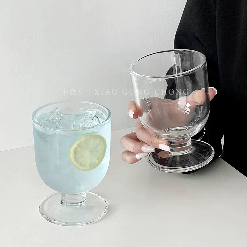 Ly thủy tinh ngắn kiểu Instagram, phong cách cổ điển đơn giản, dùng uống nước lạnh, cocktail, nước ép, cà phê.