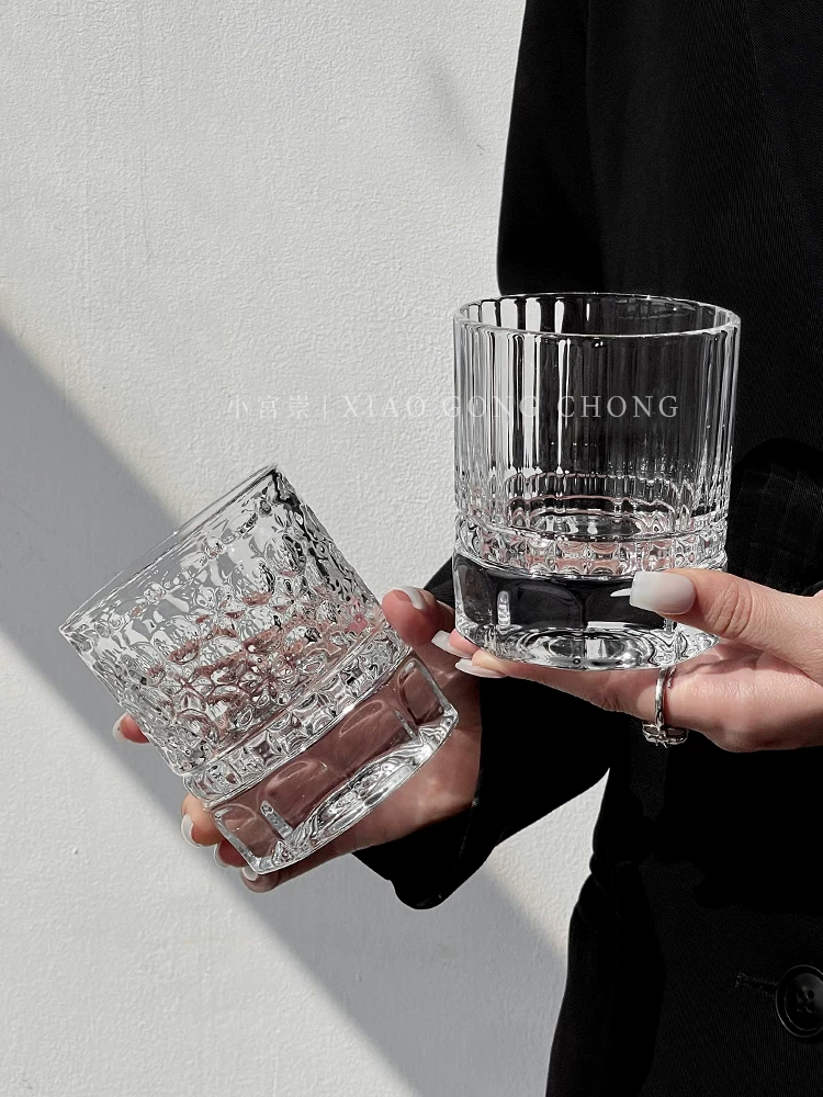 Ly rượu vang cao cấp phong cách cổ điển, ly rượu whisky phong cách Ins, ly pha lê, ly bia, ly đá viên