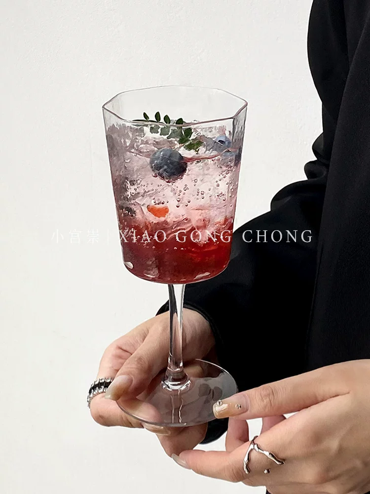 Ly thủy tinh chạm khắc kiểu Instagram cao cấp, ly rượu vang, ly sâm panh, ly nước ép cao cấp, ly cocktail