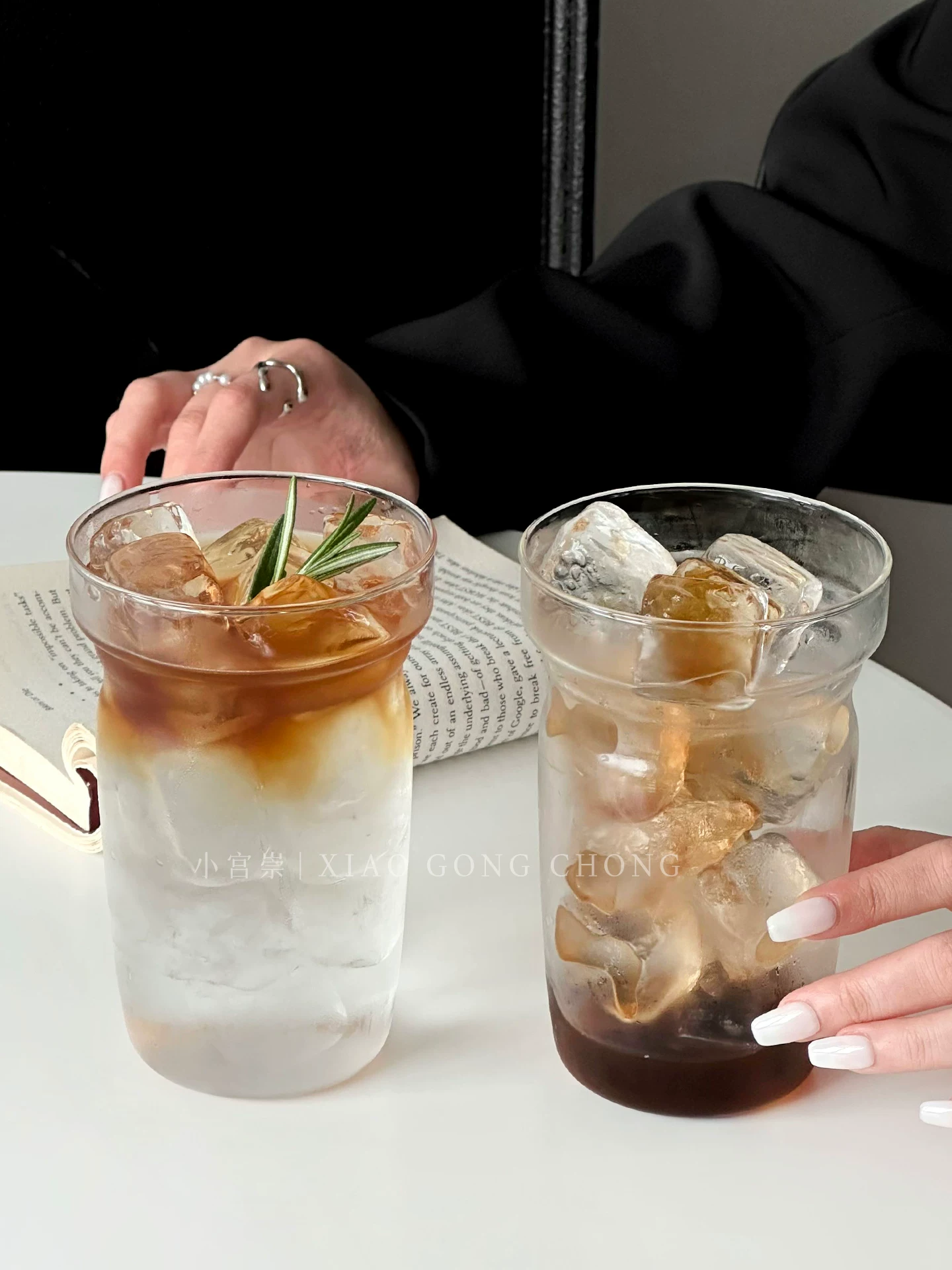 Cốc cà phê latte đá kiểu Mỹ, phong cách ins, chịu nhiệt độ cao, cốc uống nước gia đình, cốc uống nước lạnh, cốc nước trái cây, cốc sữa ăn sáng.