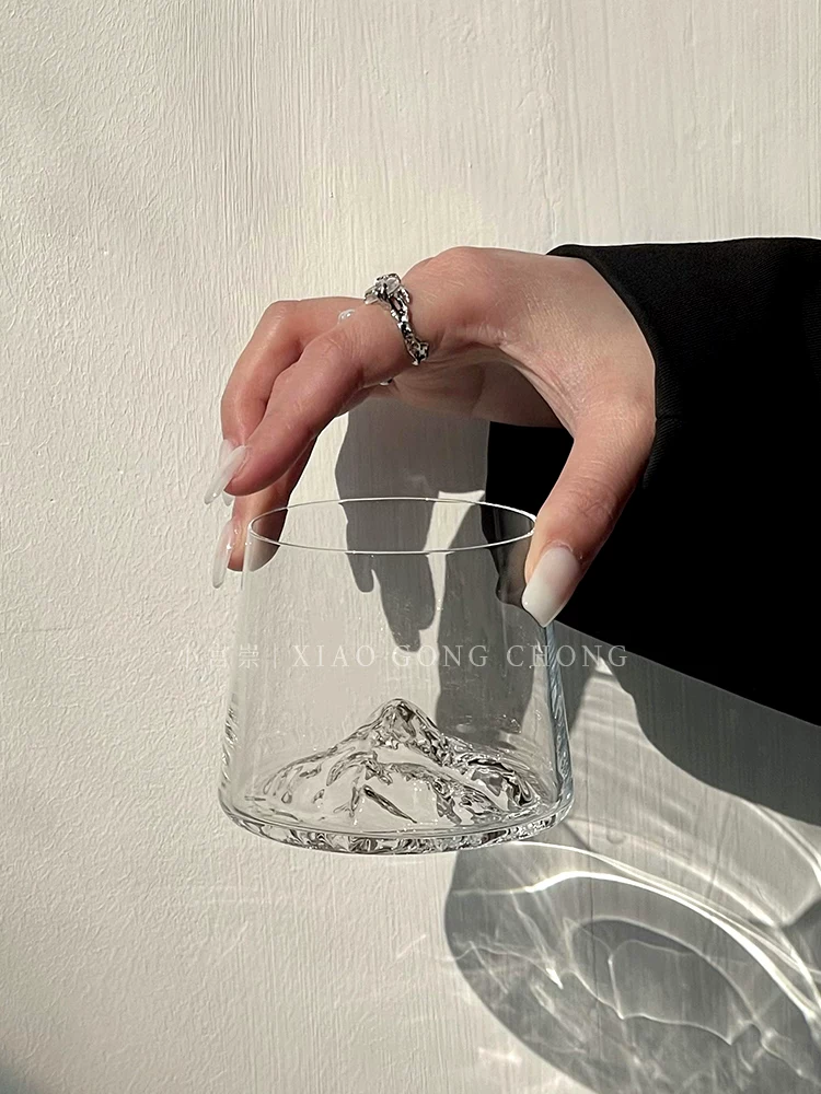 Cốc núi Phú Sĩ, cốc hình tảng băng cổ điển, cốc ngắm núi kiểu Nhật, cốc trà gia dụng, ly rượu whisky, ly rượu.