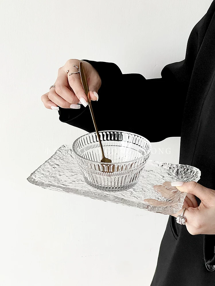 Bộ bát tráng miệng kiểu Ins, bát tổ chim, bát kem, bát ăn nhẹ, đĩa tráng miệng, bộ đồ ăn trà chiều