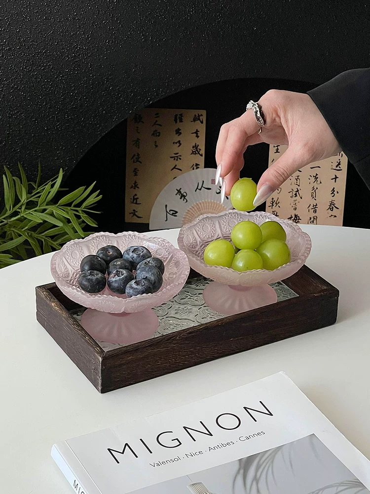 Bộ đĩa trái cây khô hoa hướng dương màu hồng chất lượng cao dùng trong nhà, đĩa ăn nhẹ, đĩa trái cây, đĩa có ngăn đựng đồ.