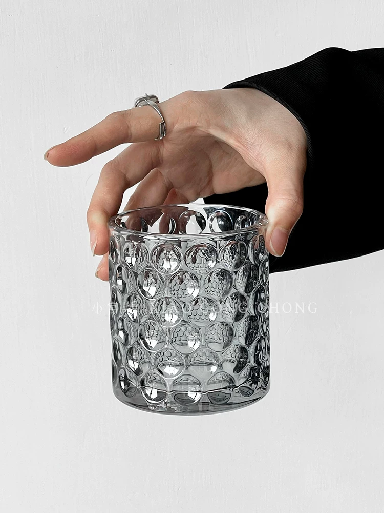 Ly thủy tinh kiểu cổ điển, họa tiết chấm bi, kiểu dáng độc đáo, họa tiết vảy cá, ly cà phê, ly rượu whisky, ly nước ép
