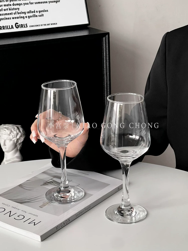 Ly rượu vang đỏ phong cách châu Âu, ly pha lê cao cấp dùng trong gia đình, ly rượu vang cổ điển sang trọng nhẹ nhàng, ly rượu sâm banh