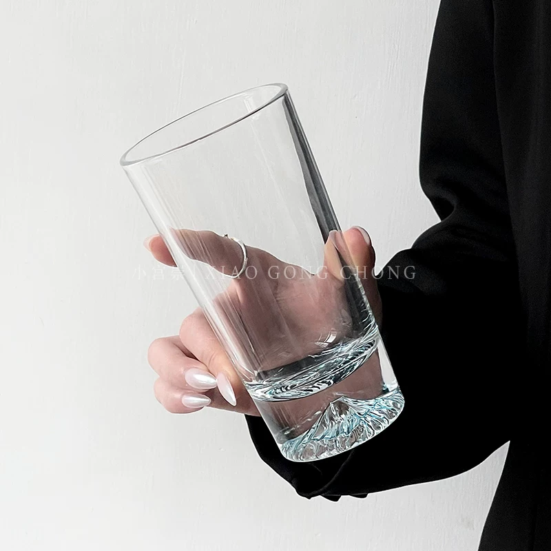 Ly thủy tinh màu xanh phong cách Ins, ly nước gia dụng cao cấp, ly cà phê độc đáo, ly rượu whisky, ly rượu mạnh.
