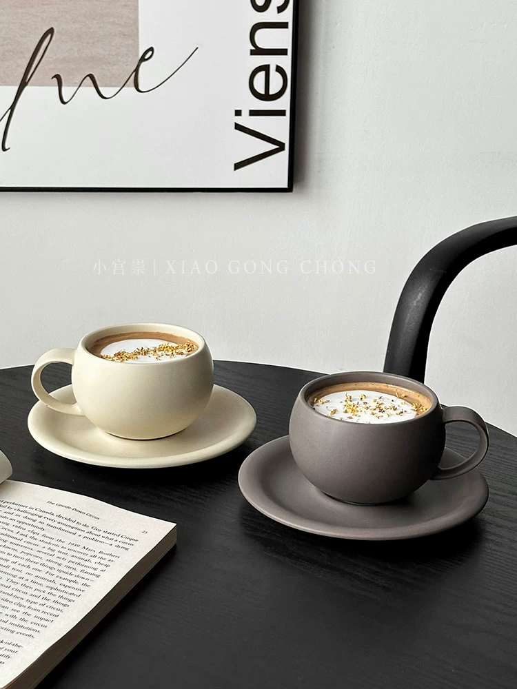 Tách trà/cà phê hình trứng, màu trơn đơn giản, kiểu cổ điển, tách cà phê/cappuccino/latte cao cấp, tách uống nước tinh tế