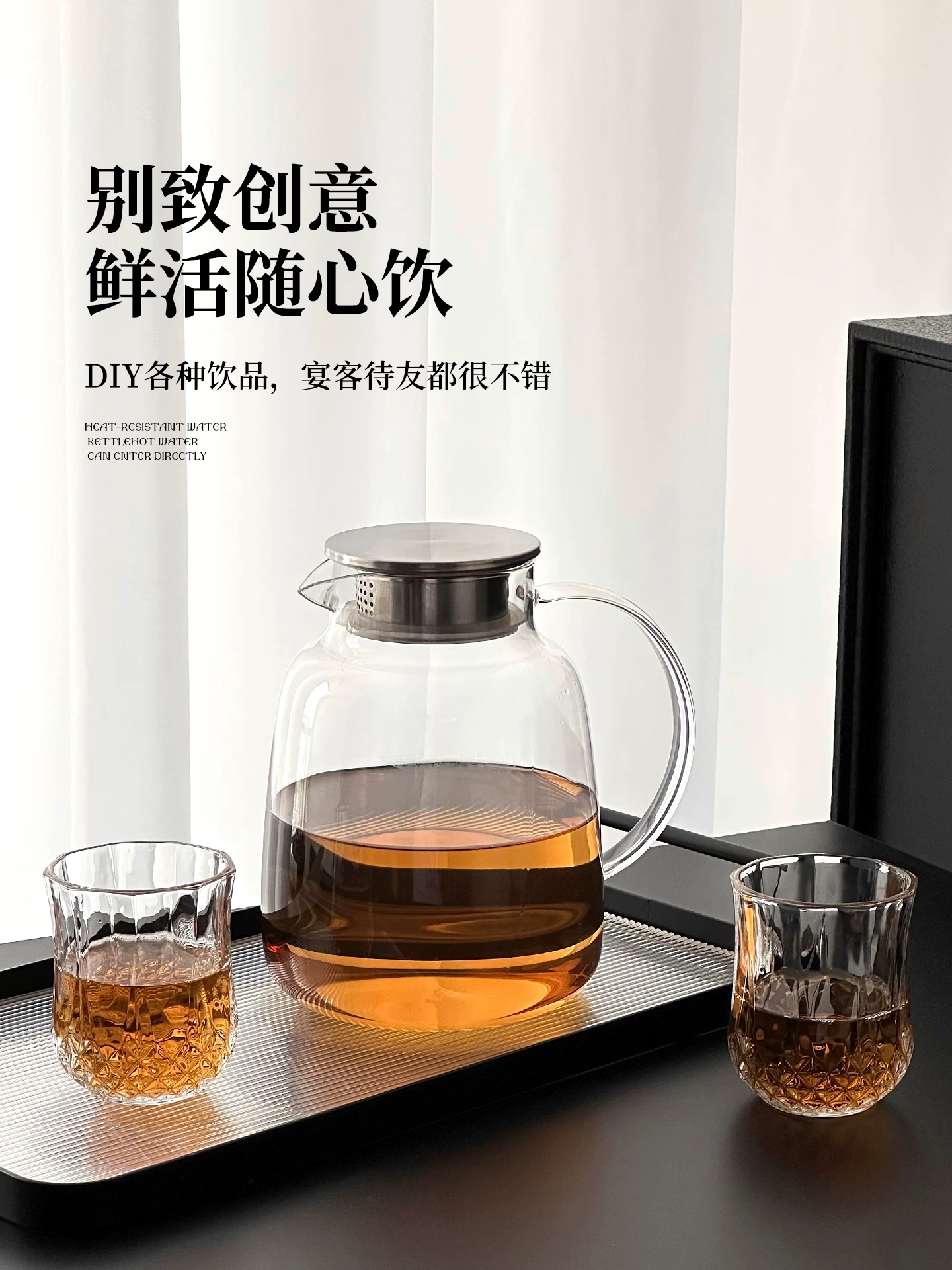 Bộ ly thủy tinh nổi gân cổ điển, ly rượu whisky gia dụng cao cấp, ly rượu ngoại, ly uống rượu sáng tạo, tách trà