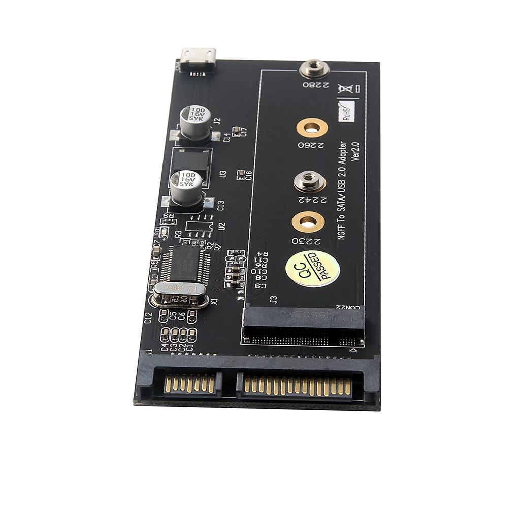 (M.2) KEY B sang SATA với giao diện USB Ổ cứng thể rắn M.2 SSD sang thẻ chuyển đổi SATA