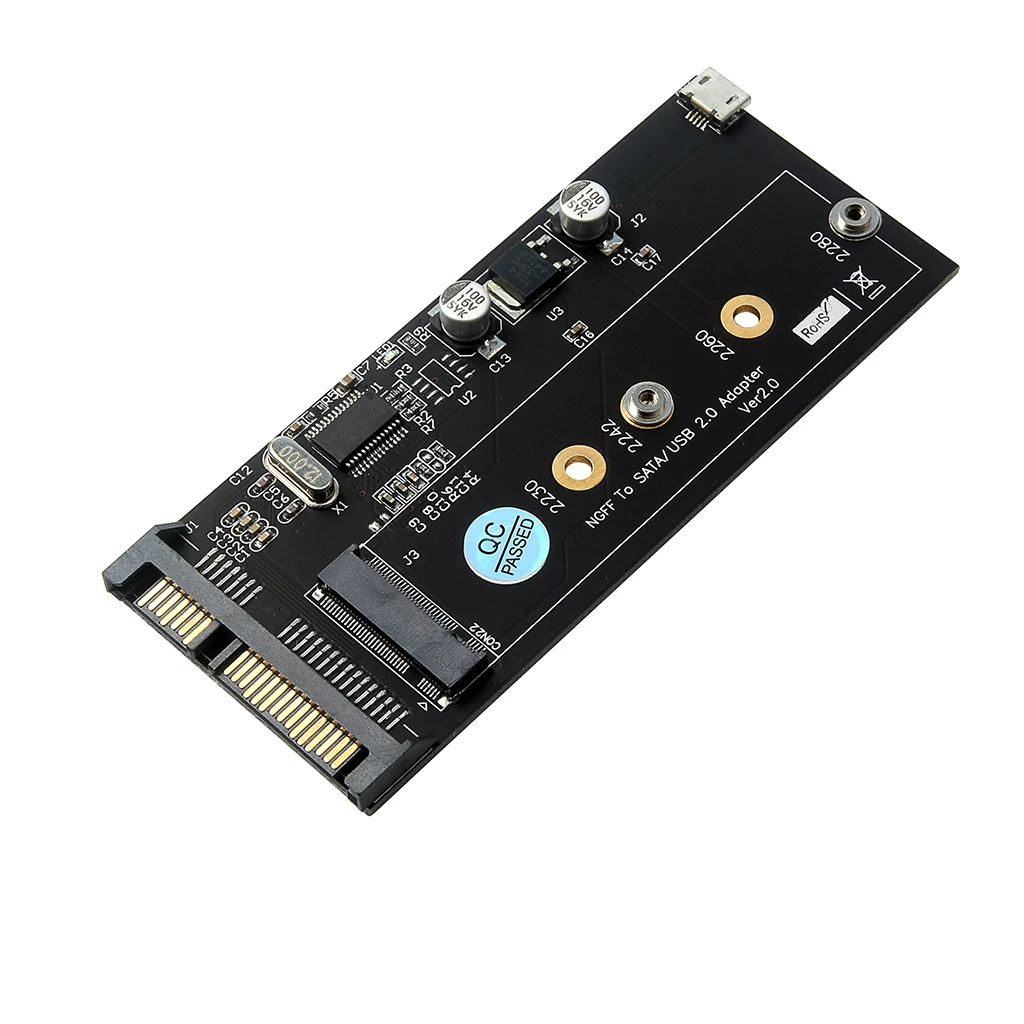 (M.2) KEY B sang SATA với giao diện USB Ổ cứng thể rắn M.2 SSD sang thẻ chuyển đổi SATA