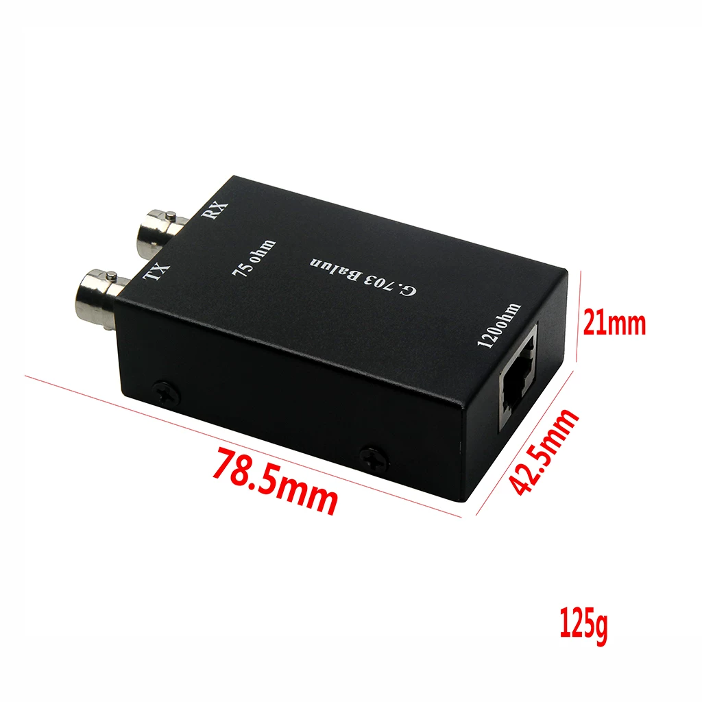 Bộ chuyển đổi BNC sang RJ45 Bộ chuyển đổi E1 cân bằng thành không cân bằng trở kháng 75 ohm đến 120 ohm G703 đồng trục