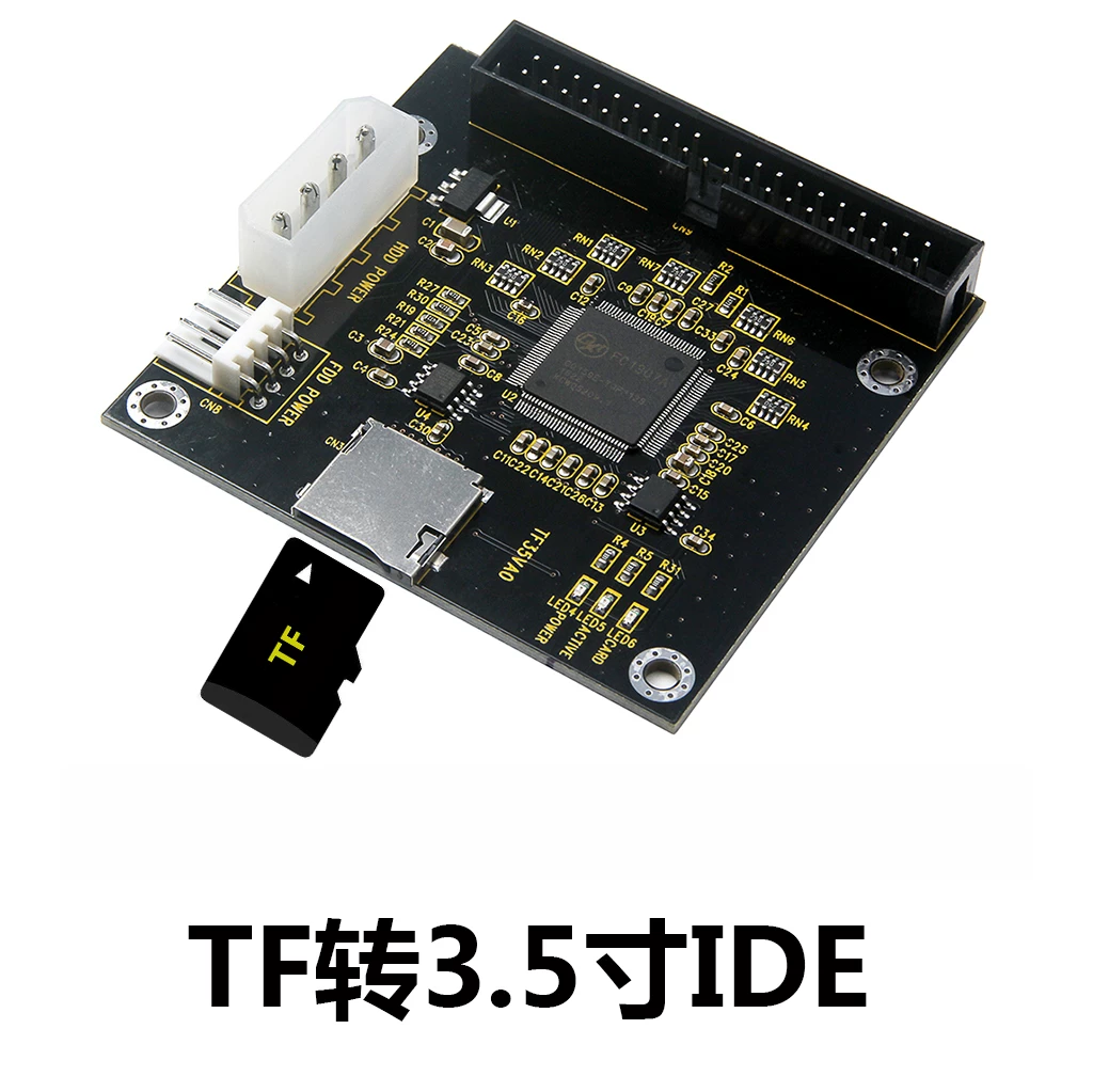 Bộ chuyển đổi TF sang 3.5inch IDE dành cho máy tính xách tay, thẻ chuyển đổi ổ cứng MICRO SD sang IDE TF TO IDE 44Pin
