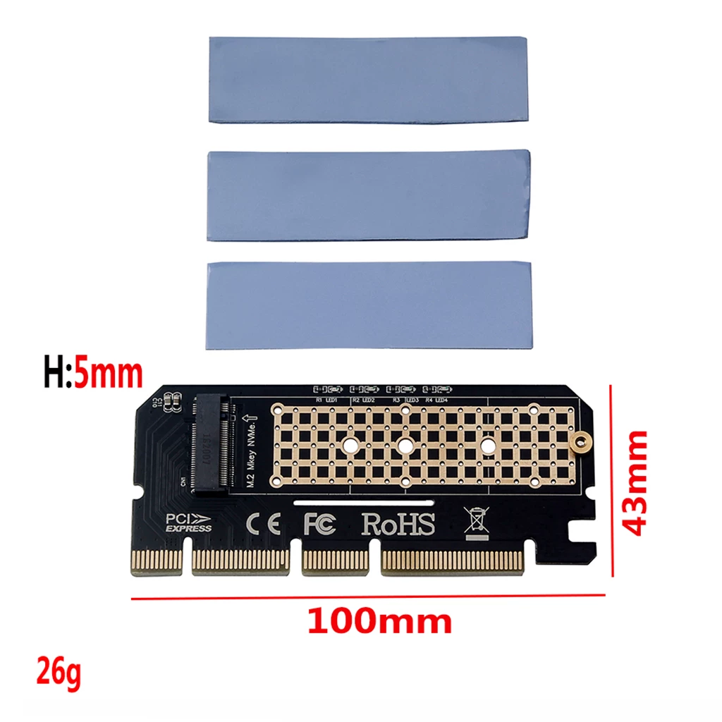 PCIE NVME m.2 M Key loại M.2 SSD sang PCIE 4X 8X 16X thẻ mở rộng thẻ chuyển đổi