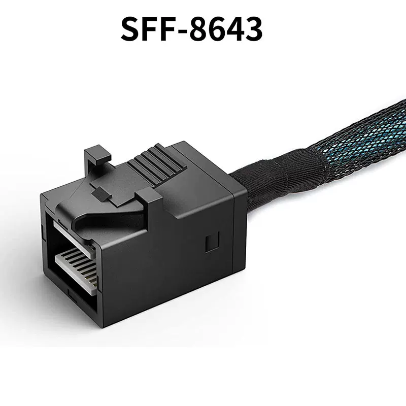 Cáp MiniSAS SFF-8643 sang cáp ổ cứng 4 cổng SATA3.0 7 chân, bộ chia tín hiệu cho card mảng