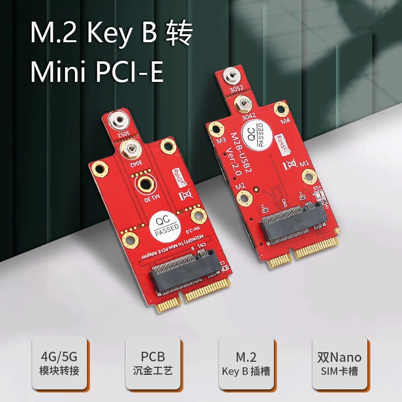 Mô-đun Notebook M.2 KEY B sang card mạng không dây Mini PCI-E, card chuyển đổi mô-đun 3G 4G 5G