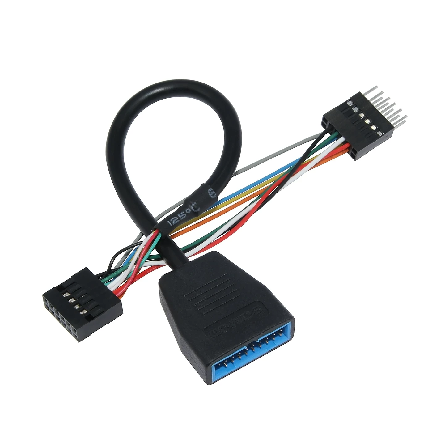 Thích hợp cho máy tính để bàn Lenovo, đầu cái USB 2.0 11 chân sang đầu đực USB 11 chân cộng với cáp chuyên dụng USB 19 chân 15MM.