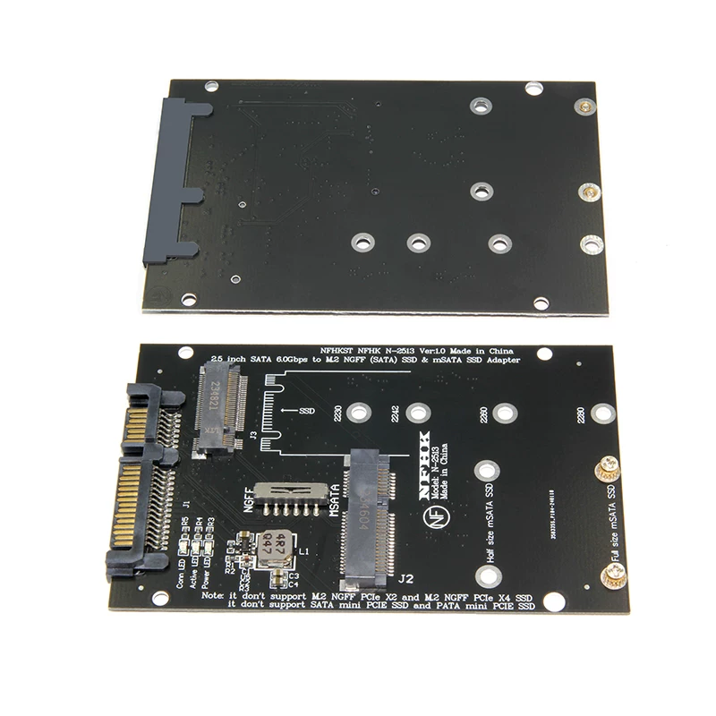 Thẻ chuyển đổi ổ cứng M.2 NGFF SSD MSATA sang SATA3.0 Thẻ chuyển đổi ổ cứng thể rắn giao thức SATA