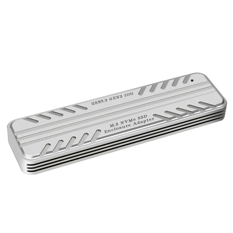 Vỏ ổ cứng di động thể rắn tốc độ cao M.2 NVMe giao thức USB3.2 Gen2 10Gbps Bộ điều khiển chính JMS583