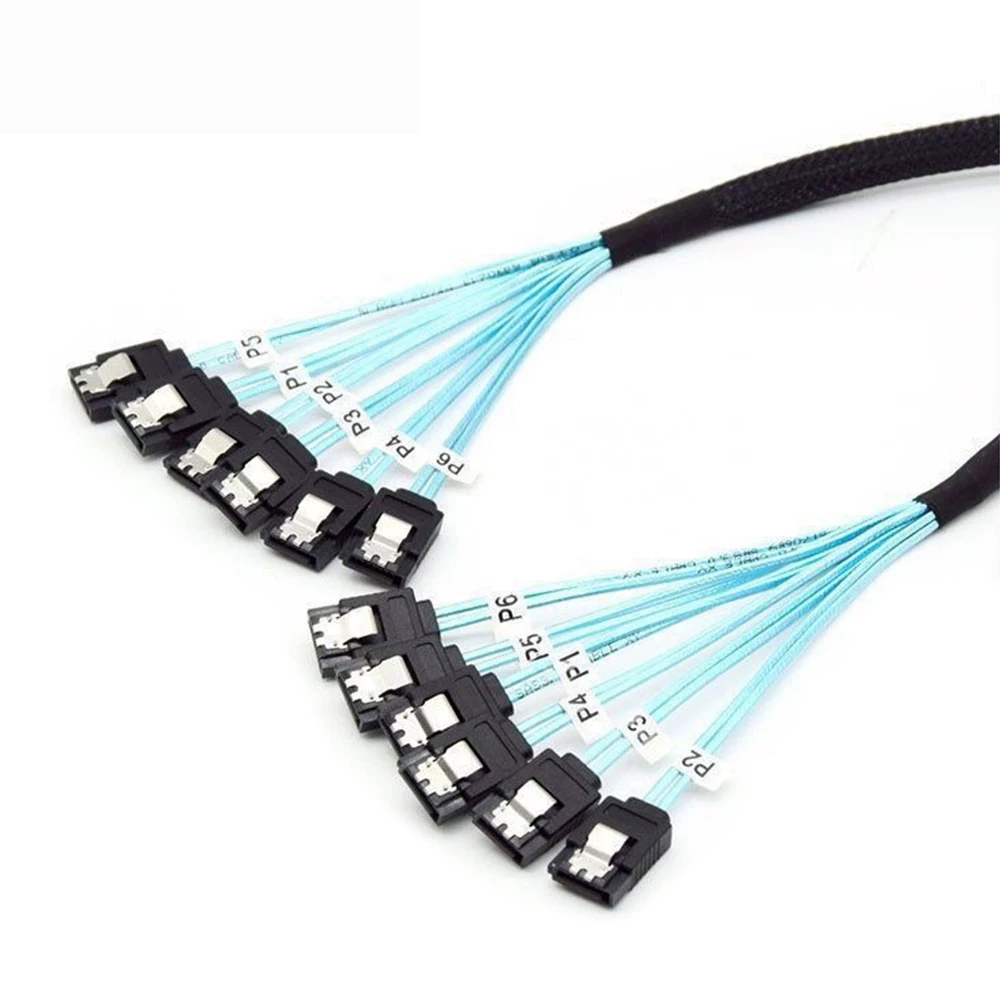 Đầu nối thẳng SATA3.0 8-pack 6-pack cổng nối tiếp 4-pack Cáp dữ liệu ổ cứng thể rắn SSD tốc độ cao 6Gbps 1.5m cm